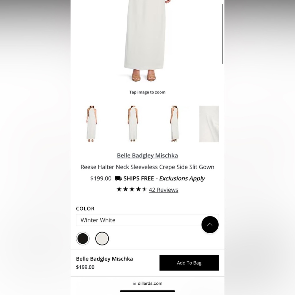 Belle Badgley Mischka Halter Top Dress